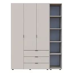 Распашный Шкаф для одежды Doros Гелар с Этажеркой Кашемир 3 ДСП 154.4х49.5х203.4 (80737645)