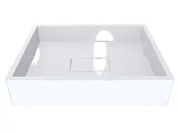 Умивальник Miraggio CAPRI (0000160) Miramarble, Глянцевий, Врізний, Білий - мініатюра 3