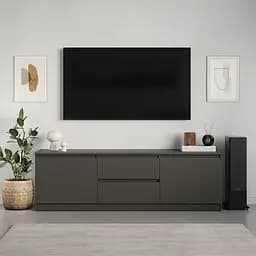 Тумба під телевізор MebelStar Нео 2Ш2Д 150x43x53 см Антрацит (MBS-1258) - мініатюра 2