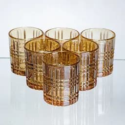 Набір чарок для віскі Yiwu Crystal Shots 6 штук по 75 мл коричневий склянки для міцних напоїв з товстими стінками HP-17-38
