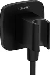 Шланговое подсоединение Hansgrohe FixFit Porter Q с держателем Matt Black 26887670, Черный матовый