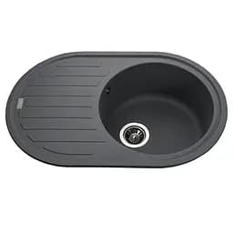 Кухонна мийка гранітна Globus Lux Ohara сірий металік 770x500мм-А0003, Сірий