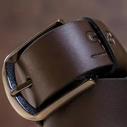 Ремінь чоловічий Grande Pelle 00245 під штани коричневий 125 см - мініатюра 10
