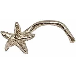 Серебряная серьга-пирсинг в нос. 1025С