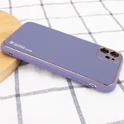Шкіряний чохол Xshield для Apple iPhone 11 6.1" Сірий / Lavender Gray - мініатюра 3