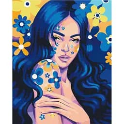 Картина по номерам Brushme Девушка индиго © Полина Скурихина 40x50 см