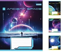 Зошити учнівські 48 аркушів лінія. 1В Ancient space 10 шт. в упаковці