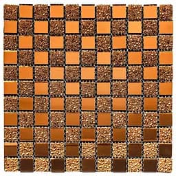 Мозаїка дзеркальна Wall Sticker 298х298х4.5 мм Оранж SW-00002360