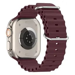 Силіконовий ремінець на смарт-годинник для Apple Watch 38,40,41,42 mm, Ocean Band, wine red, зі зручною застібкою, для годинника епл вотч, спортивний, ArmorStandart (ARM74241) - мініатюра 3
