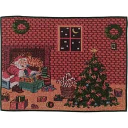 Салфетка Санта у камина
