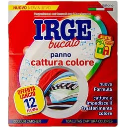Салфетки-ловушка IRGE для стирки цветных вещей 12 шт.