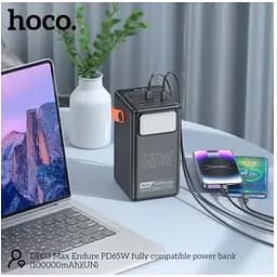 Акумулятор портативний Hoco DB03 Max Centurion 65W 100000mAh чорний - мініатюра 6