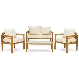 Комплект садовой мебели Di Volio Brescia 2 Натуральный/кремовый