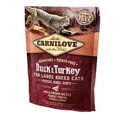Сухий корм Carnilove Cat Adult Large Duck & Turkey 0.4 кг з качкою та індичкою для дорослих великих кішок