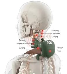 Масажер для шиї з ручками Shoulder and Neck Massager FZ-831 Зелений, електричний масажер для всього тіла - мініатюра 2