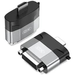 Адаптер конвертер XO GB013 HDMI to DVI female converter Metal