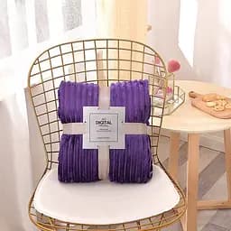 Плед-покривало шарпей фіолетовий у смужку 2см 150х200 см (00057)