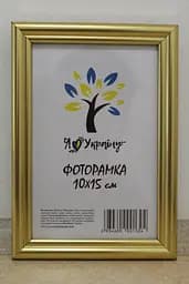 Фоторамка 10х15, золота, 1515-х811-10 б/з, Скло + Картон