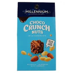 Уцінка. Цукерки Millennium Choco Crunch з арахісом, мигдалем та рисовими кульками 100 г (857543) 