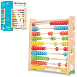 Деревянная детская игрушка "Счеты" Limo Toy MD 2299 размер 24 см