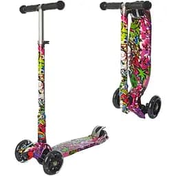 Самокат детский iTrike складной 27х13х62-84 см Разноцветный 000222654