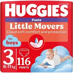 Набор подгузники-трусики для мальчиков Huggies Pants Little Movers 3 (6-11 кг) 116 шт.