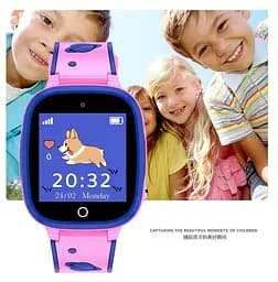 Дитячий розумний смарт годинник Q18 з 4G сім картою, дзвінками, камерою, кнопкою SOS, прослушкою та українською мовою Рожевий з фіолетовим - мініатюра 9