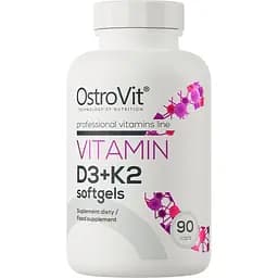 Витамины и минералы OstroVit Vitamin D3+K2 90 капсул