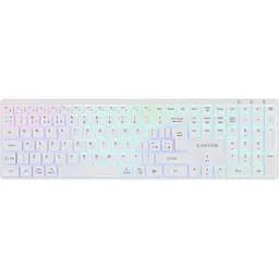 Клавіатура Canyon HKB-W11 Slim Dual Mode Wireless/Bluetooth RGB UA White (CNS-HBTK11W)