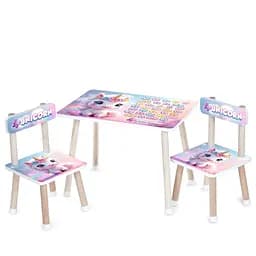 Дитячий столик M 501-25 стільниця 60 х 40 см, 2 стільчики