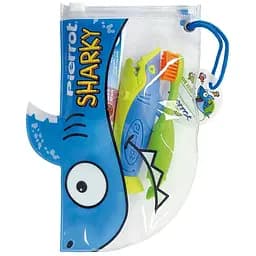 Набір дорожній Pierrot Sharky Ref.335: зубний гель Piwy з полуничним смаком 30 мл + зубна щітка