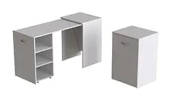 Стіл-тумба трансформер Смарт 1/1 Ferrum-decor 750x1450x500 ДСП Біле 16 мм (FRD-105067) - мініатюра 8