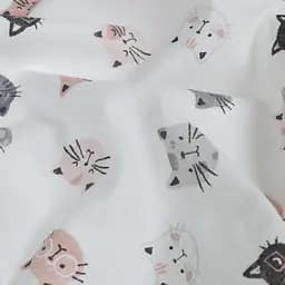 Простирадло Cosas на резинці фланель 80х160 playful cats, сірий (Flannel_PlayfulCats_80x160x20) - мініатюра 6