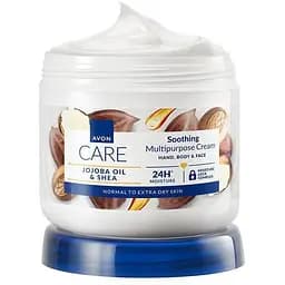 Мультифункціональний крем для обличчя рук та тіла Avon з оліями жожоба і ши 400 мл (494693387)