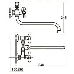 Змішувач для ванни AQUATICA 9780220 - мініатюра 6
