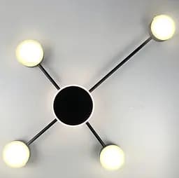 Стельовий LED світильник-супутник чорного кольору Line.F R 88/4 BK - мініатюра 2