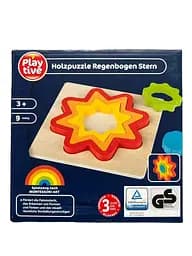 Деревянная головоломка Монтессори Play tive радужная звездочка
