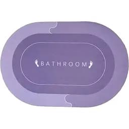 Килимок у ванну Stenson R30939-90 овальний 60х90 см фіолетовий (35644)