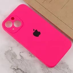 Чохол Silicone Case Full Camera Protective AA Apple iPhone 13 6.1" Розовий / Barbie pink - мініатюра 4