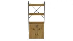 Етажерка 3/60 Ferrum-decor Серії Конект з тумбою 144x60x28 Сірий ДСП Артизан (FRD-104461) - мініатюра 4