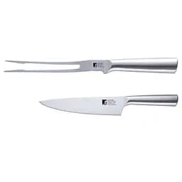 Набір Bergner Bbq Lovers ніж та виделка для м'яса сріблястий (BG-40220-MM) - мініатюра 2