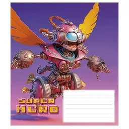 Зошит учнівський Школярик Super hero 012-3298K-3 в клітинку 12 аркушів