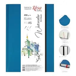 Блокнот для акварелі Unica by Fabriano А5 200г/м2 32 л папір білий Бірюза ROSA Gallery