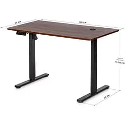 Стіл Mealux PowerDesk Energy Walnut з електрорегулюванням висоти (EVO-201 Energy Walnut/B) - мініатюра 3