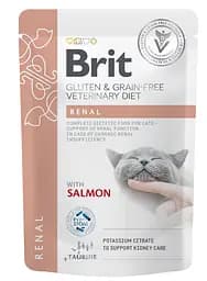 Вологий корм для котів Brit VetDiet Renal з лососем 12 шт. x 85 г - мініатюра 2