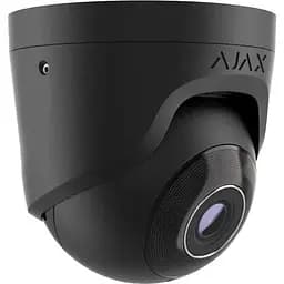 IP-камера Ajax дротова TurretCam, 8мп, 4мм, Poe, True WDR, IP 65, ІЧ 35м, аудіо, кут огляду 75° до 85°, купольна, чорна - мініатюра 2