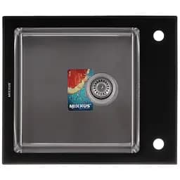 Кухонна мийка Mixxus MX(304)6051-200x1.2-HM-Glass MX0573, Чорний