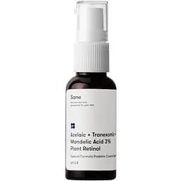 Сыворотка для проблемной кожи лица Sane, с кислотами и ретинолом в липосомах, 30 мл