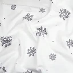 Наволочка Cosas Snowflakes silver фланелева 50х70 см срібляста (Flannel_SnowflakesSilver_50x70) - мініатюра 3