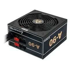 Блок питания 650 Вт, Chieftec A90, Black, полумодульный, 80+ Standart, Active PFC, 140 мм, 3xMolex/6xSATA/2x6+2-pin/1x20+4-pin/1x4+4-pin, защита AFC/OCP/OPP/OTP/ (GDP-650C)
